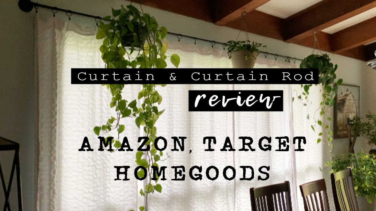 Curtain & Curtain Rod Review // Best Thermal Insulated Curtains from Amazon & DIY Dropcloth Curtains